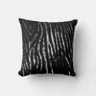 Abstract Zebra Print Throw Pillow