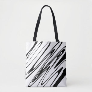 Abstract Zebra Print Tote Bag