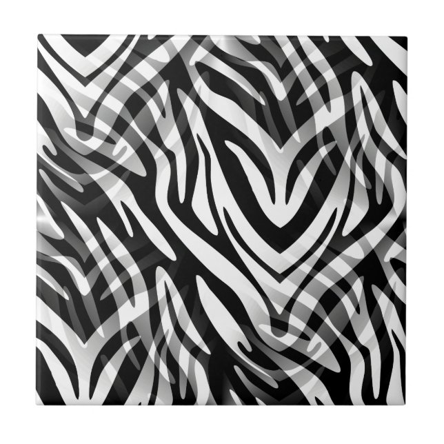 Abstract Zebra Tile (Front)