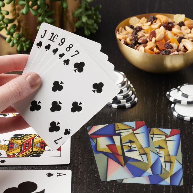 Abstract Zen Cubist Playing Cards (In Situ)