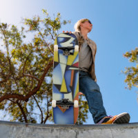 Abstract Zen Cubist Skateboard