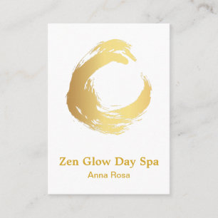 *~* Abstract Zen Gold Brush Meditation Reiki Yoga Business Card