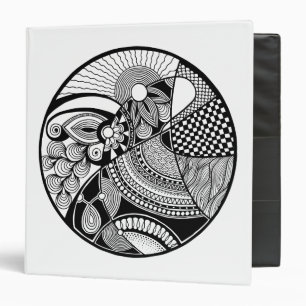 Abstract Zendala On Circle Binder
