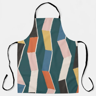 Abstract zig zag seamless pattern,hand painted irr apron