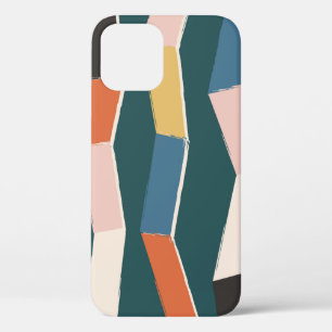 Abstract zig zag seamless pattern,hand painted irr iPhone 12 case