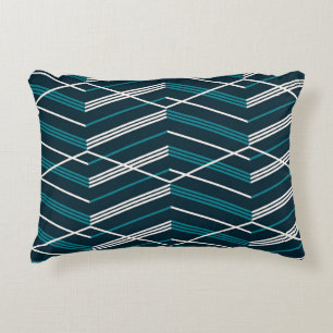 Abstract zigzag: elegant vintage geometric. accent pillow