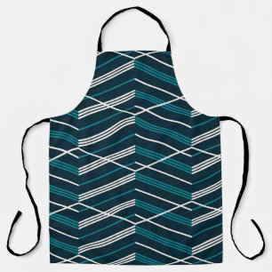 Abstract zigzag: elegant vintage geometric. apron
