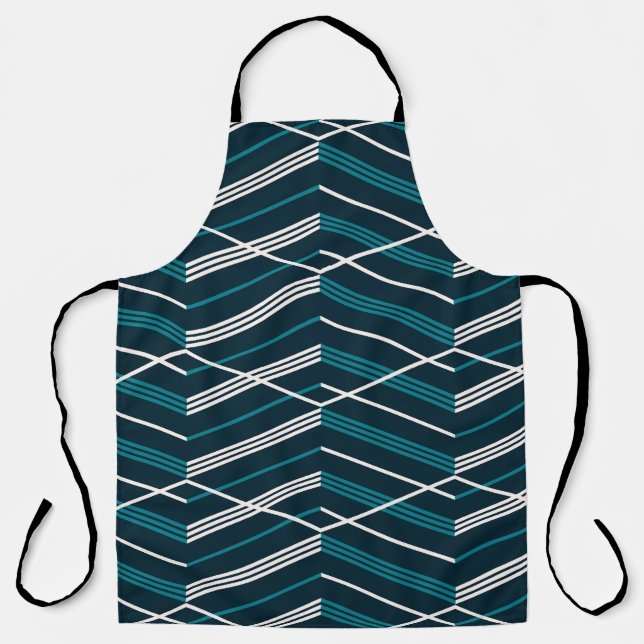 Abstract zigzag: elegant vintage geometric. apron (Front)