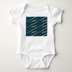 Abstract zigzag: elegant vintage geometric. baby bodysuit