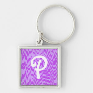 Abstract ZigZag Swirl Keychain