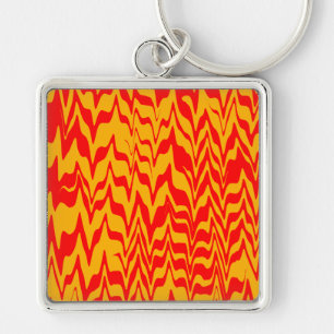 Abstract ZigZag Swirl Keychain