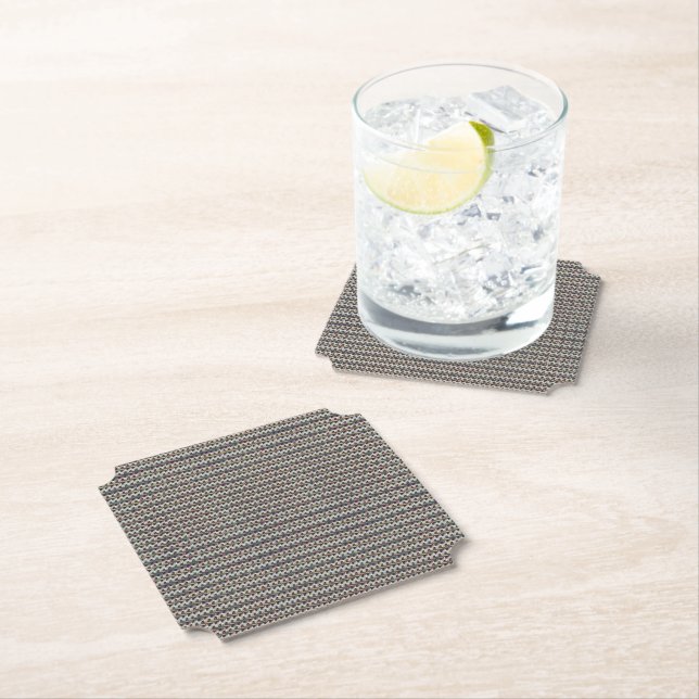 Abstract Zigzag Texture Pattern Design 1311 Paper Coaster (Insitu)