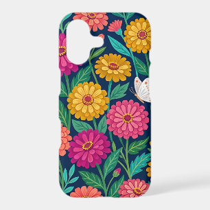 Abstract Zinnia Butterflies iPhone Cases