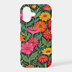 Abstract Zinnia Butterfly Garden iPhone Cases