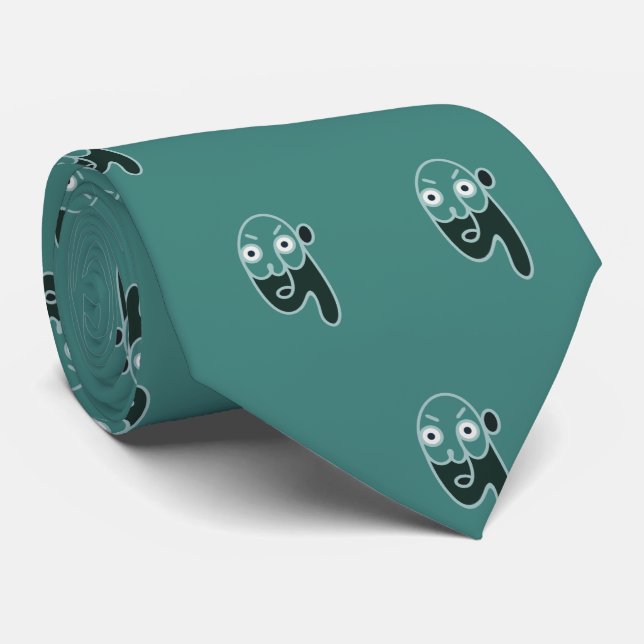 Abstract Zombie Face Tie (Rolled)