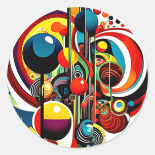 Abstracta Psychedelica 5 Classic Round Sticker