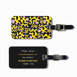 Abstracted background luggage tag