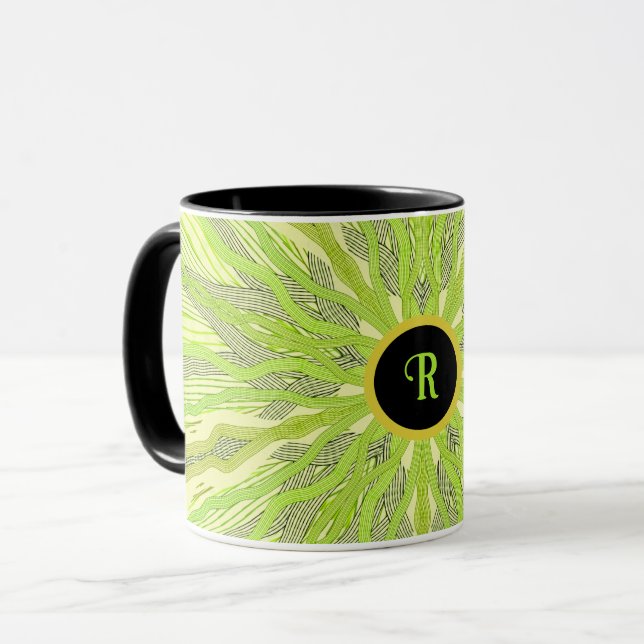 Abstracted green mug (Front Left)