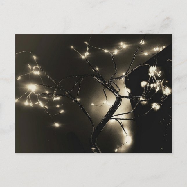 abstracted lights black and white photo Postcard (Front)