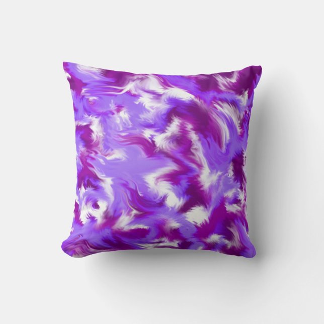 Abstracted purple  throw pillow (Front)