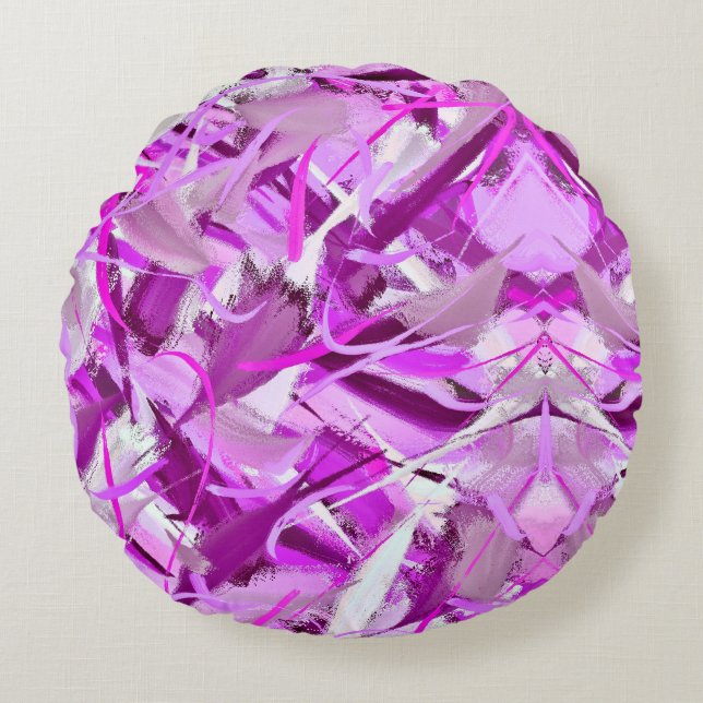 Abstracted Round Pillow (Front)