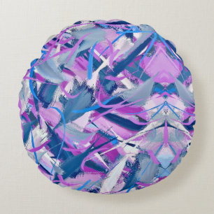 Abstracted Round Pillow