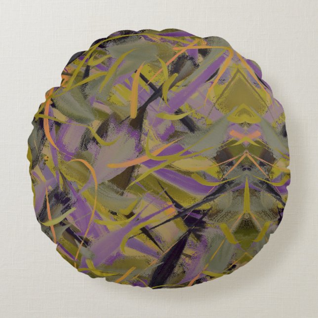 Abstracted Round Pillow (Front)
