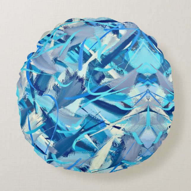 Abstracted Round Pillow (Front)