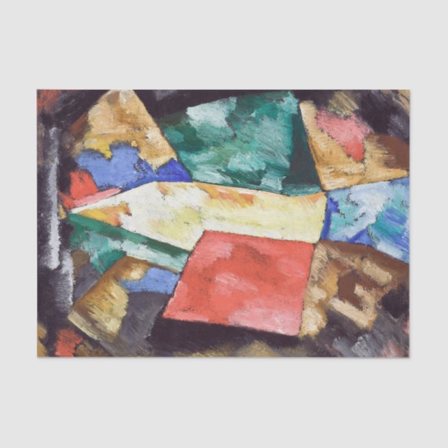 Abstraction Blue Yellow & Green by Marsden Hartley Tissue Paper (Front)