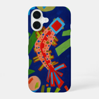 abstraction, fish, carp, cubism, iPhone 16 case
