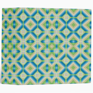 Abstraction geometric shapes blue green white elem binder