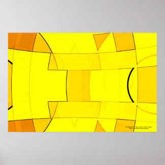 Abstraction in Yellow Poster