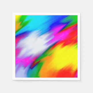 Abstraction Multi  Colour Bright Texture Napkin