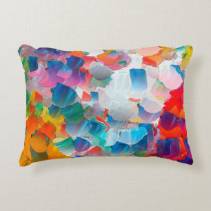 Abstraction oil painting. Creative design backgrou Accent Pillow