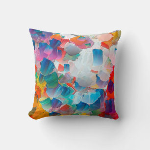 Abstraction oil painting. Creative design backgrou Throw Pillow