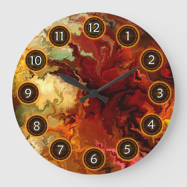 Abstraction surrealist by rafi talby large clock (Front)