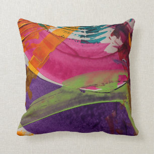 Abstractly Multi Colour Art Throw Pillow