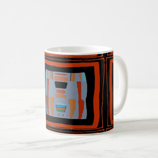 Abstracts in Black Square Coffee Mug (Front Right)