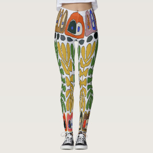 Abstracts Leaves Matisse style, Leggings