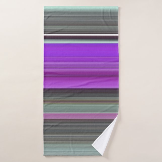 Abstrait #1 : Violet et gris (Serviette de bain)