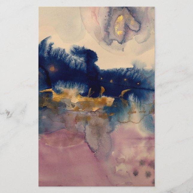 abstrait avec carte bleue et rose (Devant)