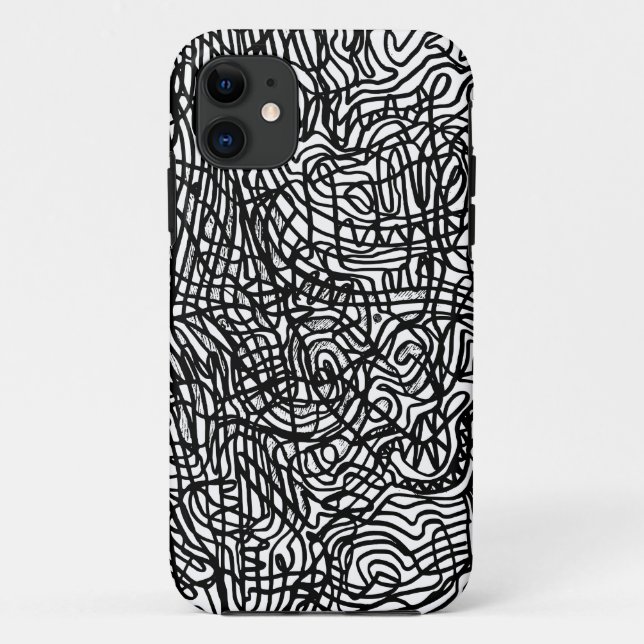 Abstrait Black and White Lines iPhone / coque ipad (Dos)