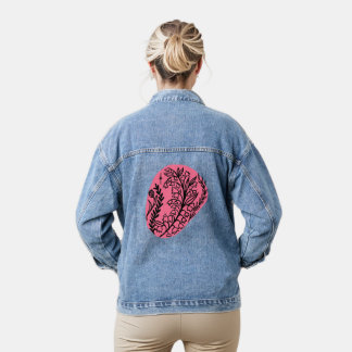 Abstrait Boho Tache De Peinture Avec Fleurs Sauvag