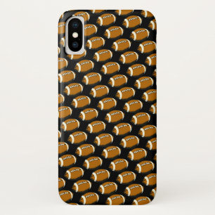 Abstrait Brown et noir Footballs iPhone X Coque