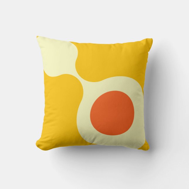 Abstrait Circle Throw Pillow (Front)
