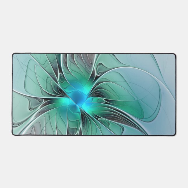 Abstrait De Bleu, Art Fractal Moderne (Recto)