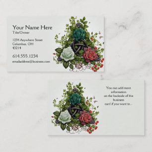 Abstrait Floral Celtic Design Carte de visite irla