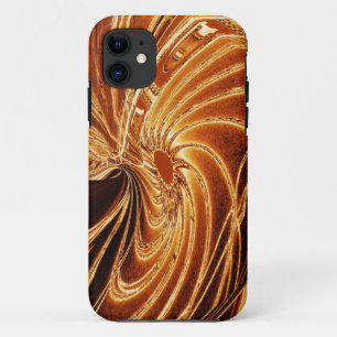 Abstrait Golden Neon Flower iPhone 5 Coque