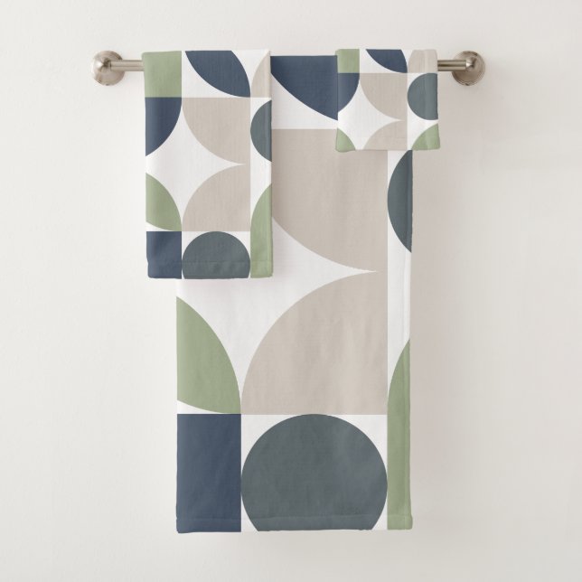 Abstrait Gray vert Motif Gray Mid Century (En situation)