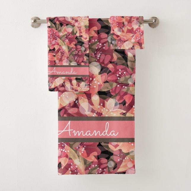 Abstrait joli joli rose fleurs design floral (En situation)